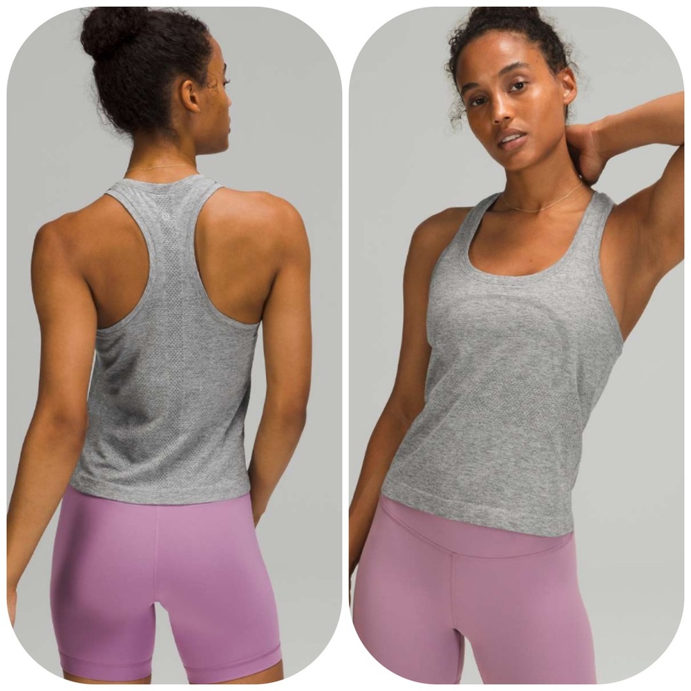 lululemon athletica Gray Racerback Tank Top
